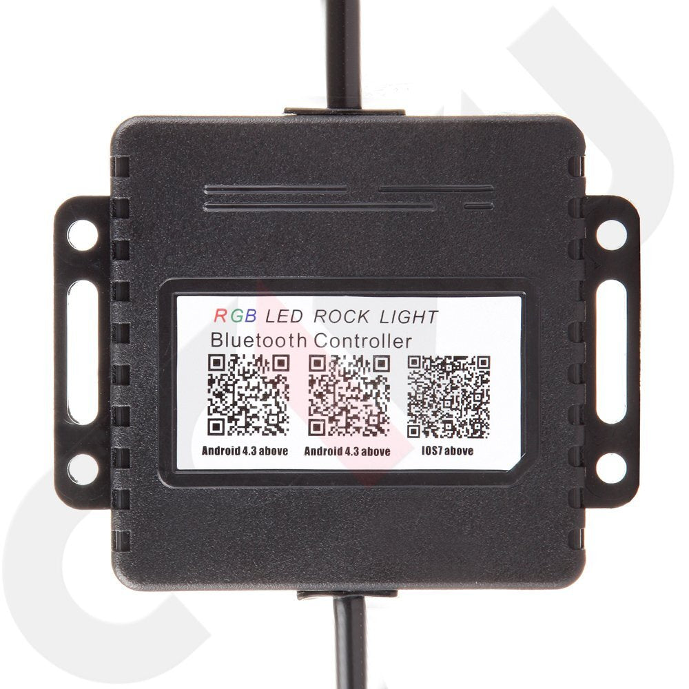 4x Pod RGB LED Rock Light Wireless Bluetooth Music Controller side marker 6B93BC-57