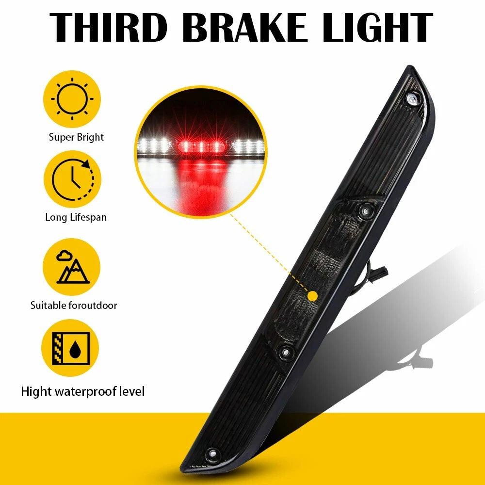 FOR 15-20 FORD F150/SUPER LED DUTY THIRD 3RD TAIL BRAKE LIGHT CARGO LAMP TINTED 6B93BC-57