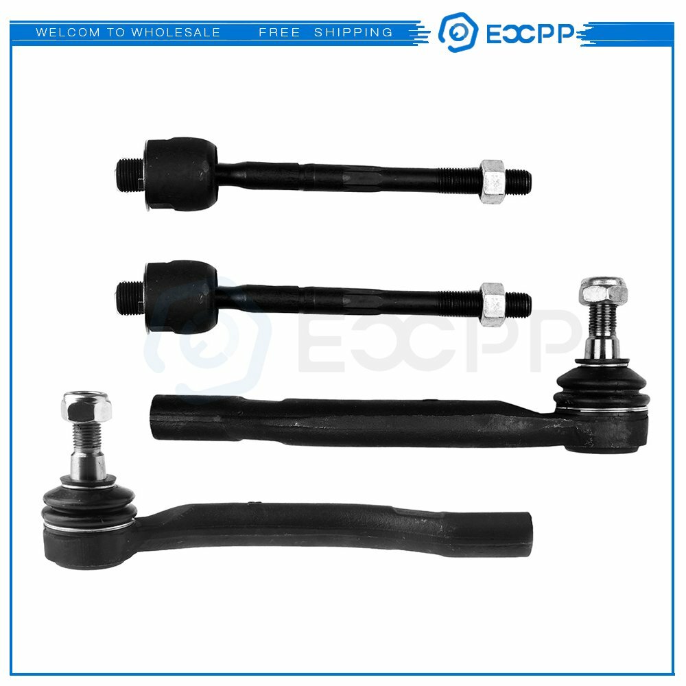 4pc Front Inner Outer Tie Rod Links Kit For 2003 2004 2005 Honda Pilot Acura MDX 6B93BC-57
