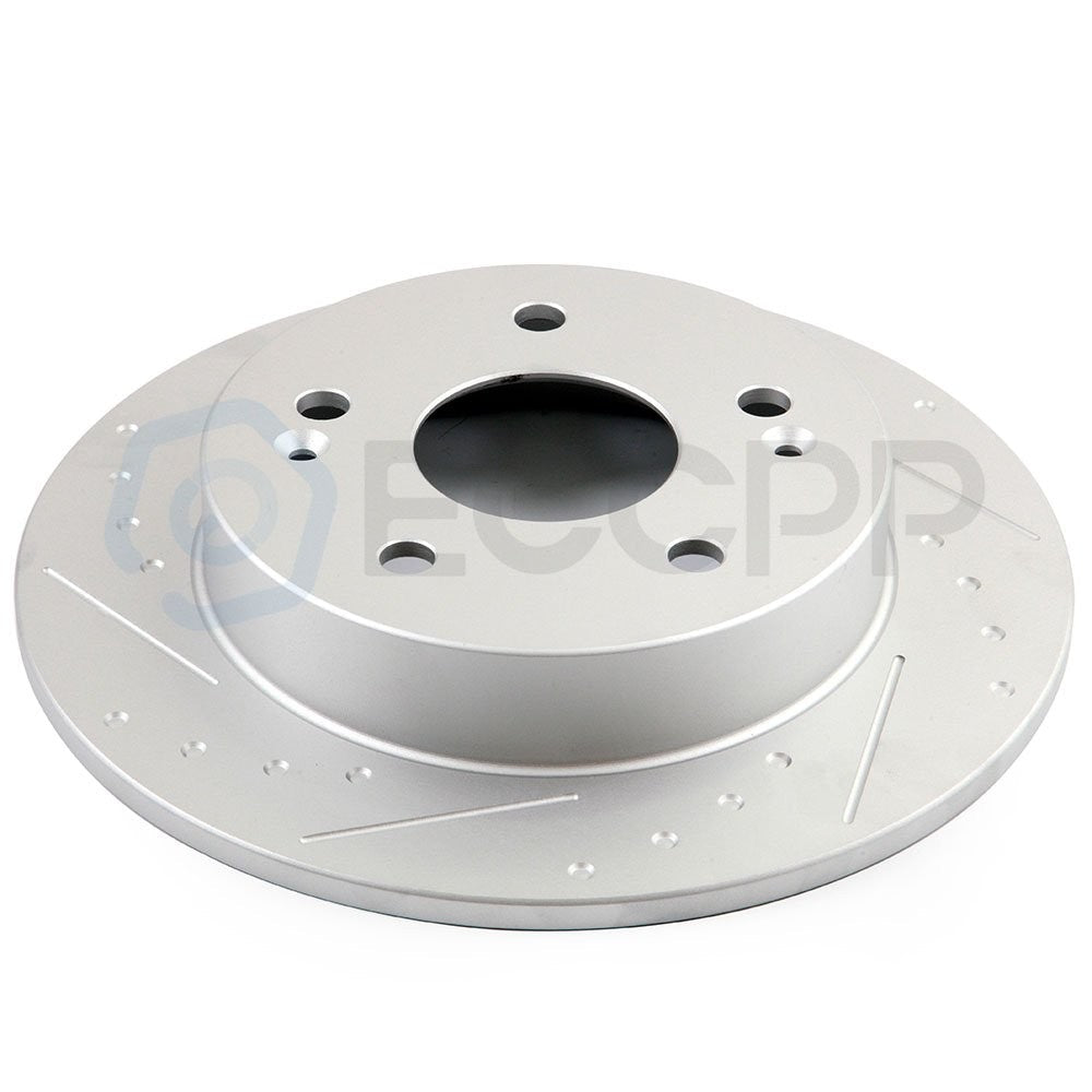 Front And Rear Drilled Slotted Brake Rotors Kit For Honda Civic Si 4WD 2WD 4x4 6B93BC-57
