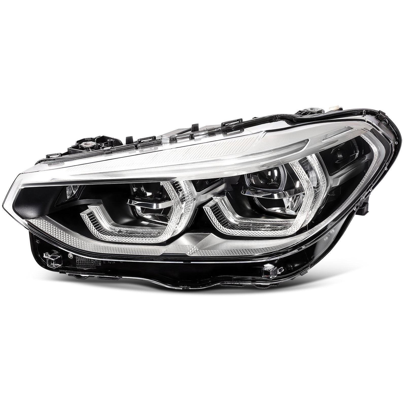 Driver Left Side LED Headlight Assembly For 2018-2021 BMW X3 X4 2.0L 3.0L Black 6B93BC-57