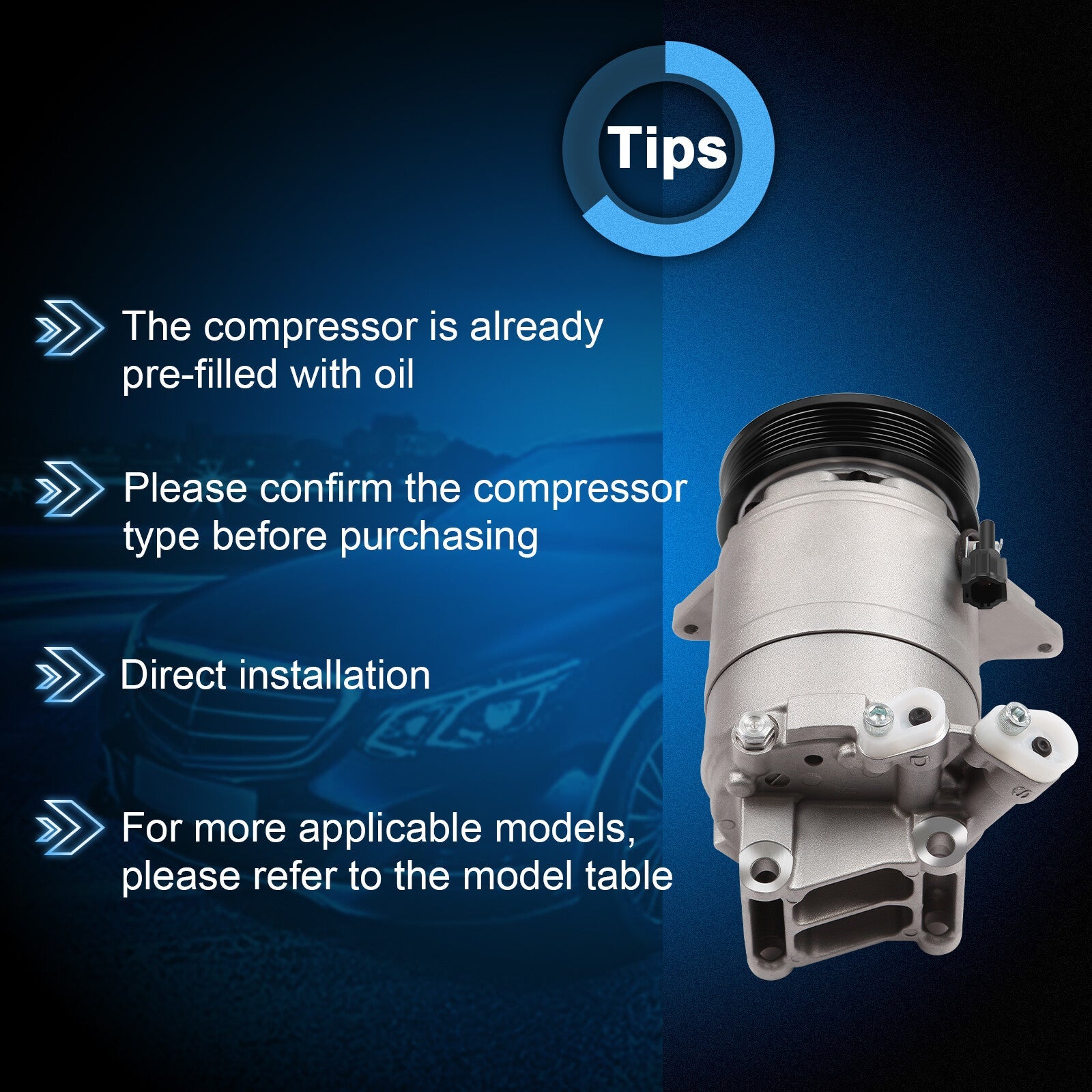 ECCPP A/C AC Compressor For Nissan Maxima 2004-2007 For Altima 2002-2006 3.5L 6B93BC-57