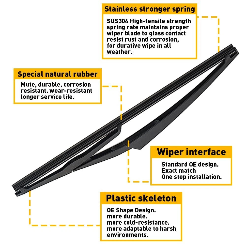 Rear Wiper Arm & Blade Kit For 2008-2013 Nissan ROGUE 2011-2016 JUKE USA EOA 6B93BC-57