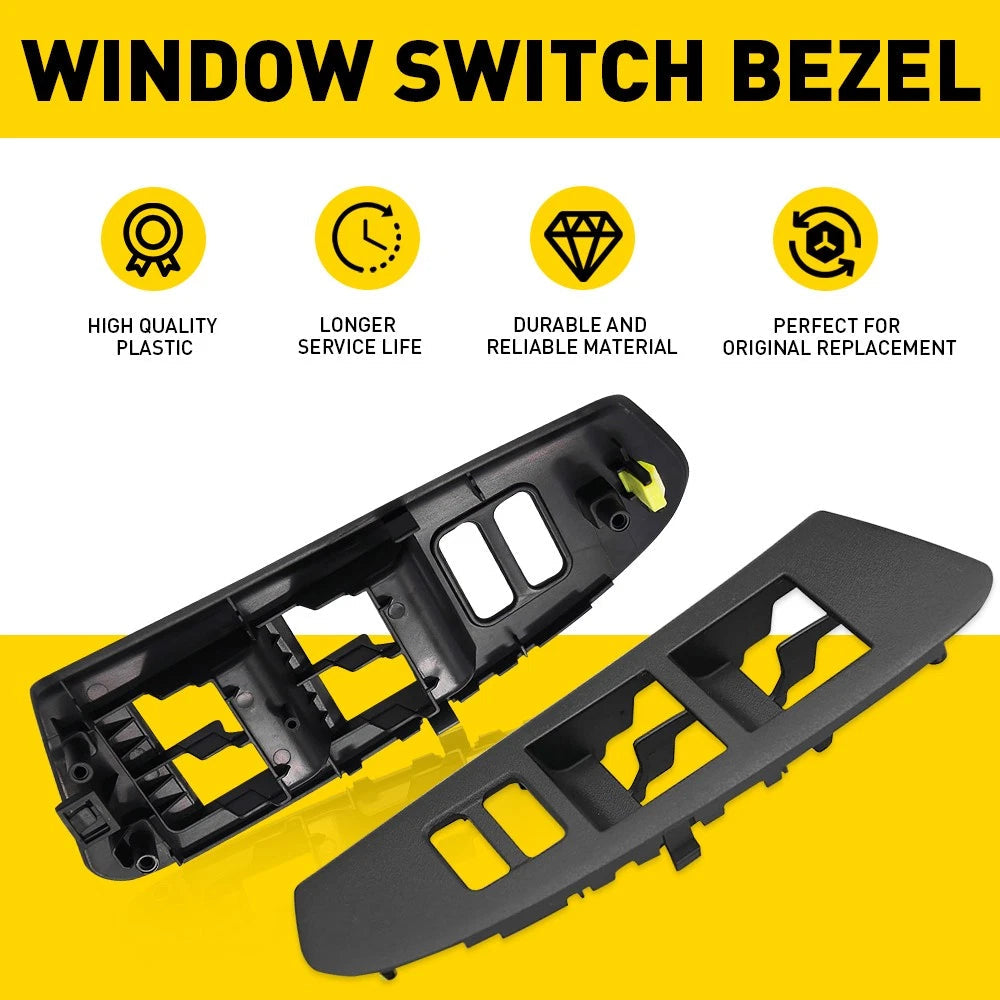 FOR 2012-2015 TOYOTA TACOMA 4D CAB FRONT MASTER LH POWER WINDOW SWITCH BEZEL US 6B93BC-57