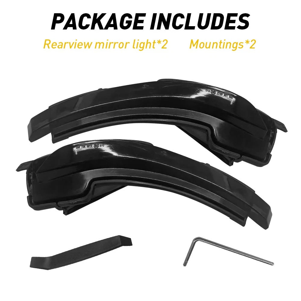 Smoke Sequential Amber LED Side Mirror Signal Lights For 2015-22 Ford Mustang EA 6B93BC-57