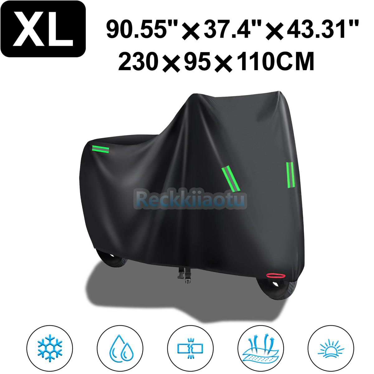 1XL Motorcycle Cover Bike Waterproof Outdoor Rain Dust Sun UV Scooter Protector