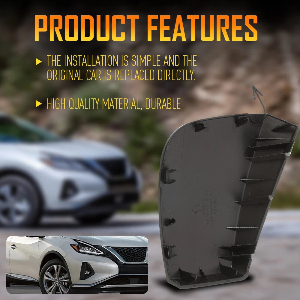 Front Bumper Tow Hook Eye Cover Black for 2019-23 Nissan Murano 622A0-9UF0H USEA 6B93BC-57