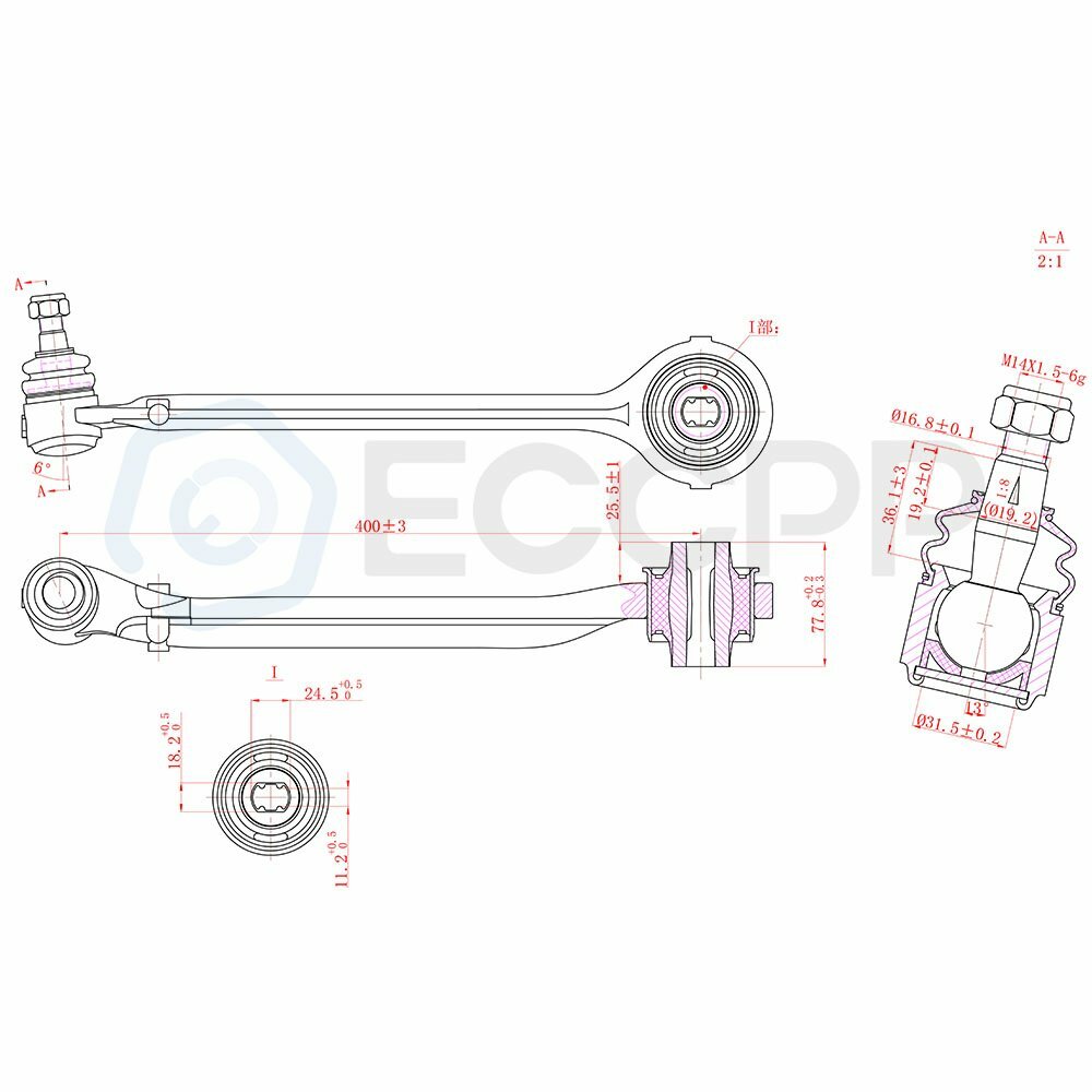 For 2005-2010 Chrysler 300 RWD 6Pcs Front Lower Control Arms Tie Rod Links Kit 6B93BC-57