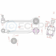 For 2005-2010 Chrysler 300 RWD 6Pcs Front Lower Control Arms Tie Rod Links Kit 6B93BC-57