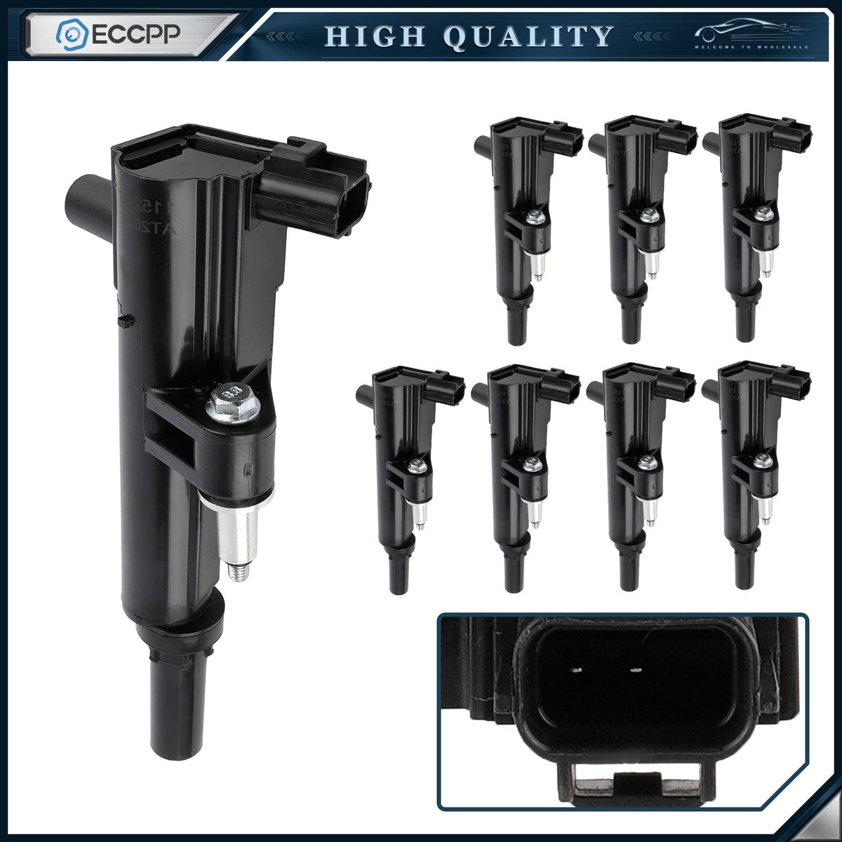 ECCPP 8 Ignition Coils For 2008-2009 Chrysler Aspen Dodge Dakota Durango V8 4.7L ECCPP