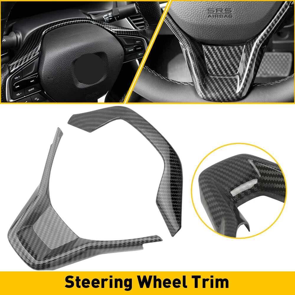 For Honda Accord 2018-2021 Steering Wheel Frame Cover Trim Carbon Fiber Style EA 6B93BC-57