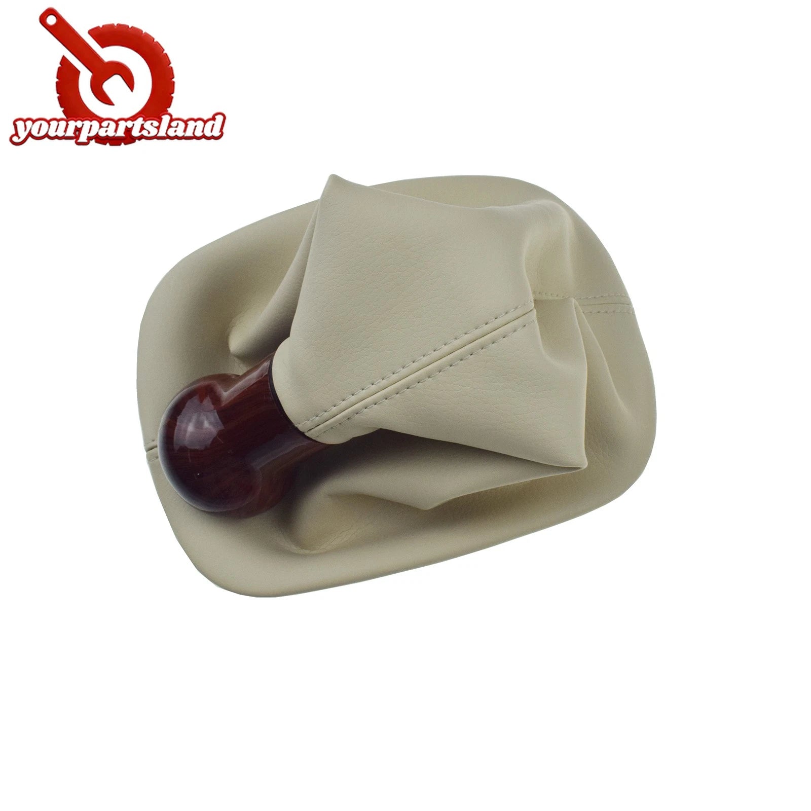 5 SPEED GEAR WOOD SHIFT KNOB GAITOR BOOT Beige Fit VW PASSAT B5 B5.5 98-04 6B93BC-57