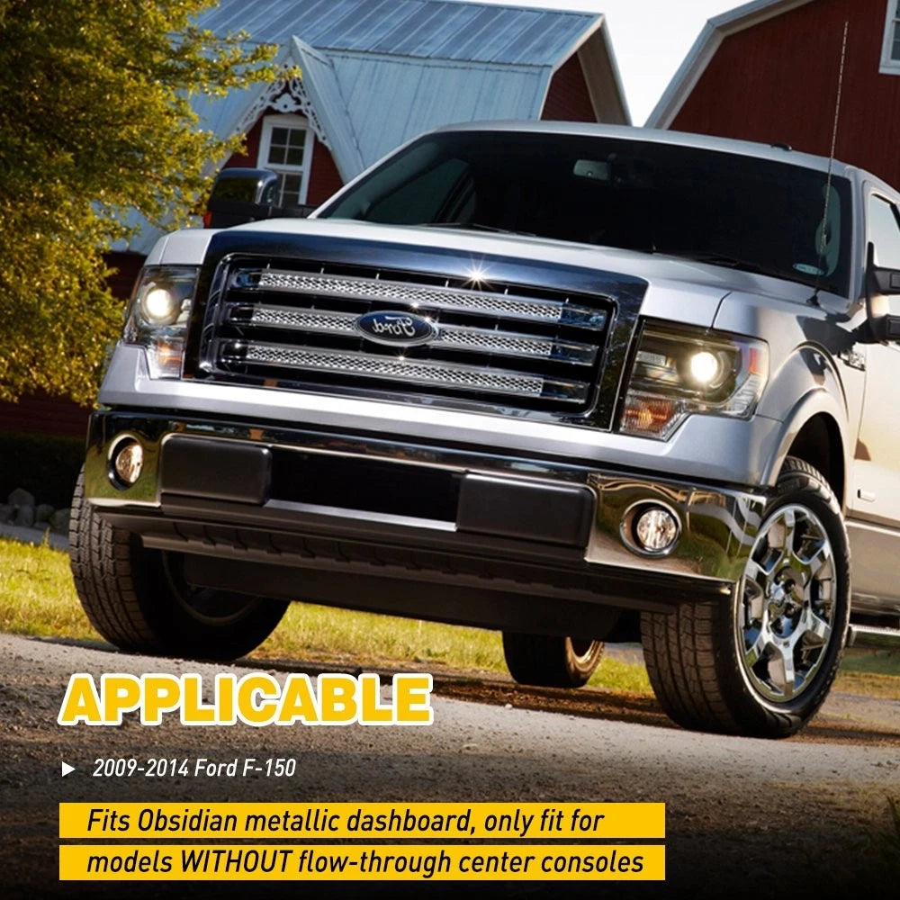 Fit For Ford F150 2009-2014 Chrome Dashboard Louver AC Heater Louvre Air Vent 6B93BC-57