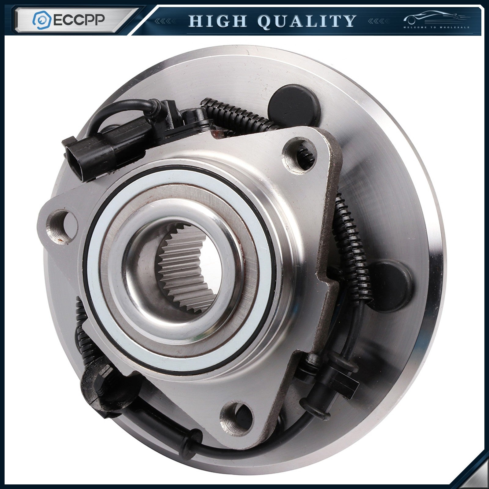 1X CV Axle + 1X Wheel Hub Bearing Front For 2006-2008 Dodge Ram 1500 4WD W/ ABS 6B93BC-57