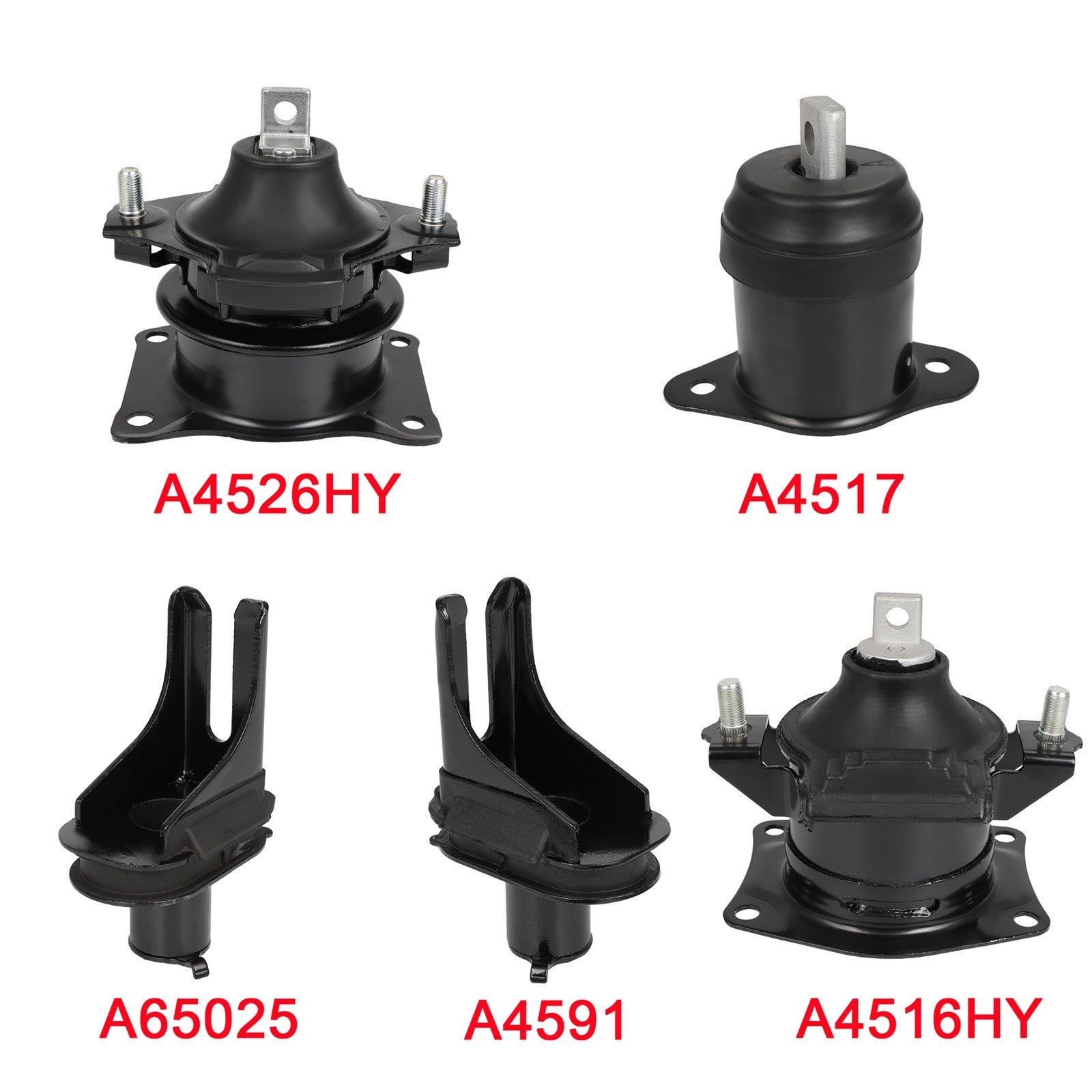 ECCPP 5Pcs Engine Motor Mount Fits Acura TSX 2004-2008 2.4L A4591 A4516HY AT MT 6B93BC-57