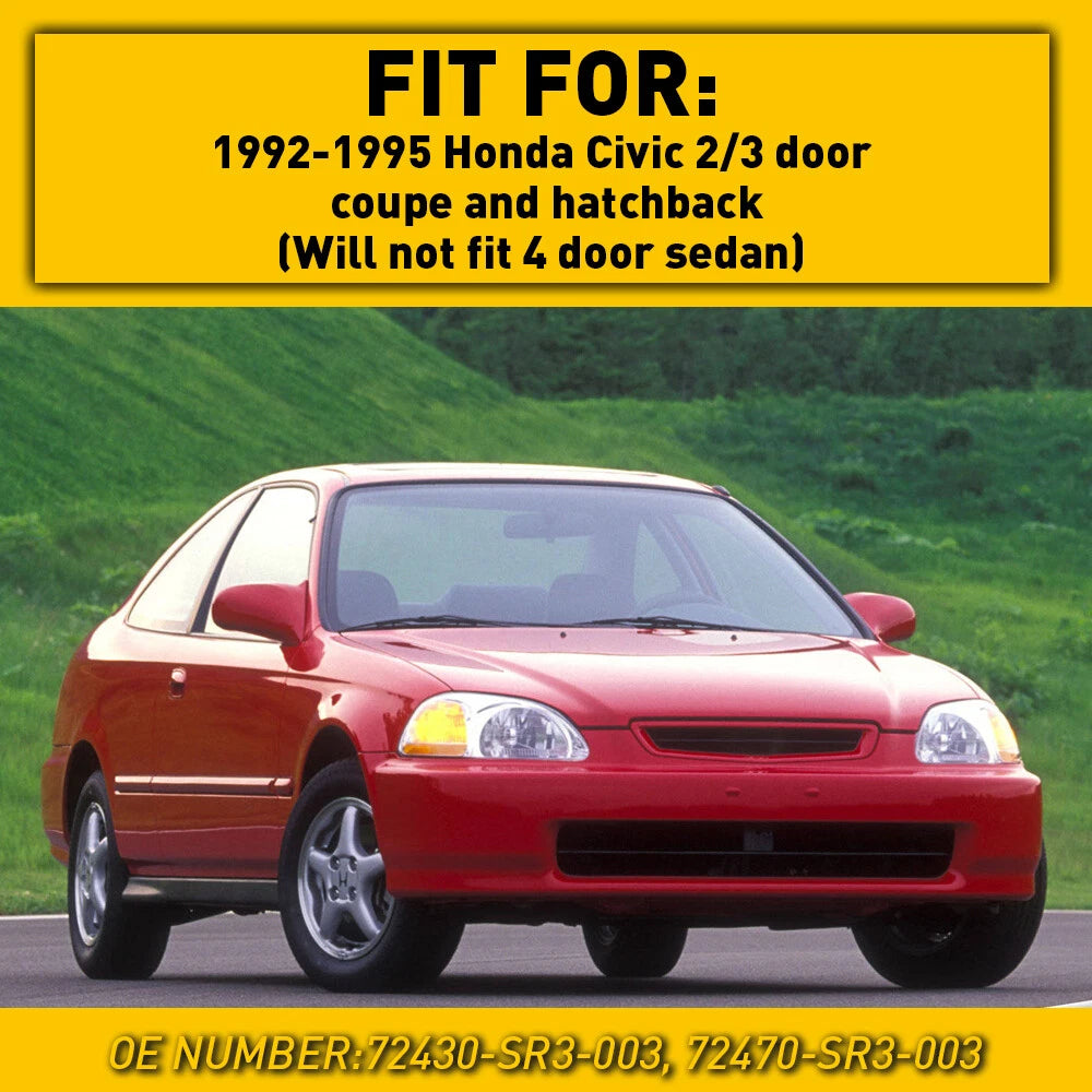 For 92-95 Honda Civic 2 3 dr LH&RH Door Garnish Trim Pillar Sash Set US 6B93BC-57