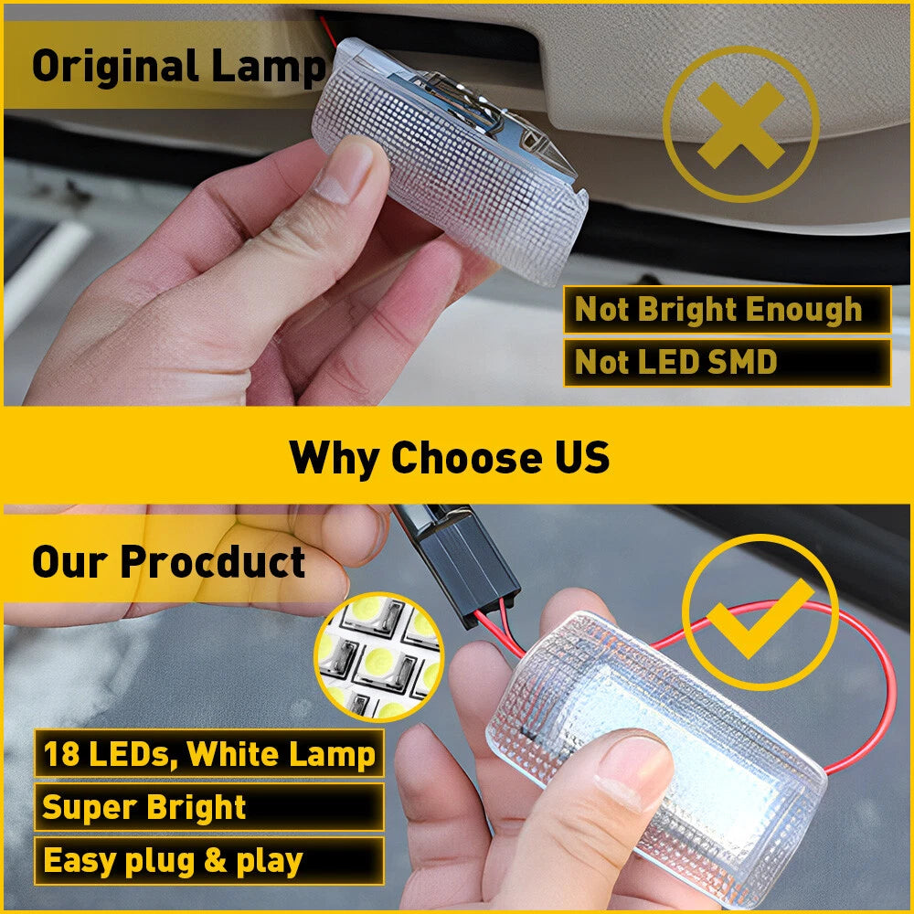 2X LED Door Courtesy Light Lamp White For 2008-2022 Toyota Camry Avalon Sequoia 6B93BC-57