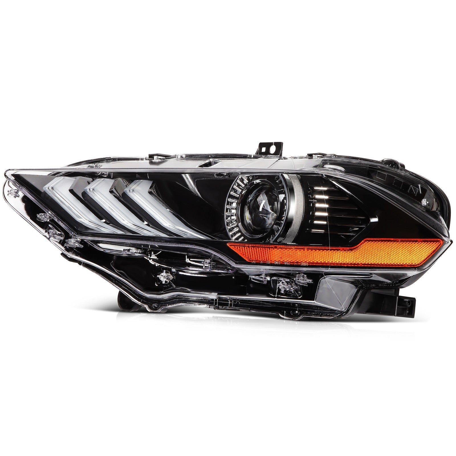 Left+Right For 2018-2020 Ford Mustang Black Housing w/LED DRL Headlight Assembly 6B93BC-57