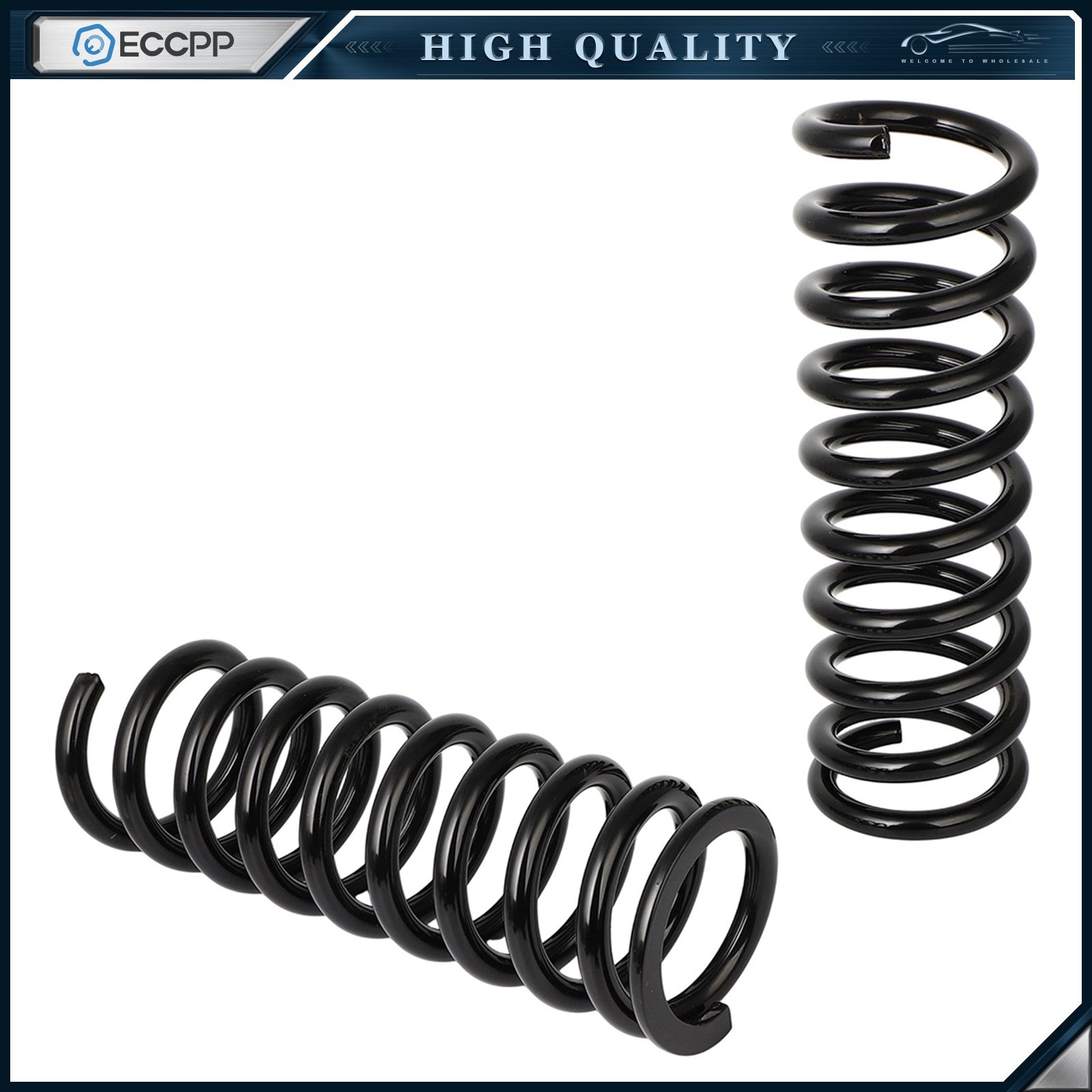 2x Coil Springs Front for Ford Mustang 1980-2004 Fairmont Mercury Marquis Zephyr 6B93BC-57