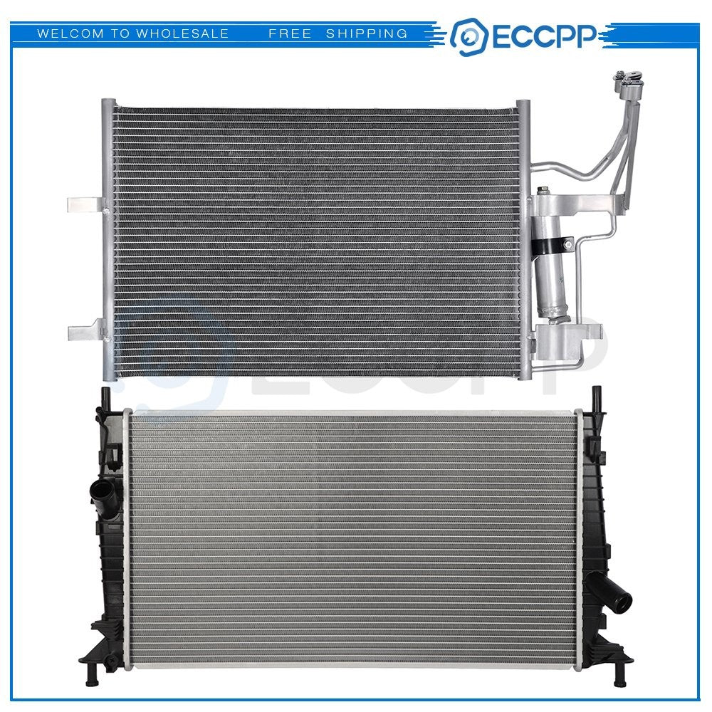 Aluminum Radiator & AC Condenser Cooling Kit For 2004-2009 Mazda 3 6B93BC-57