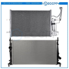Aluminum Radiator & AC Condenser Cooling Kit For 2004-2009 Mazda 3 6B93BC-57