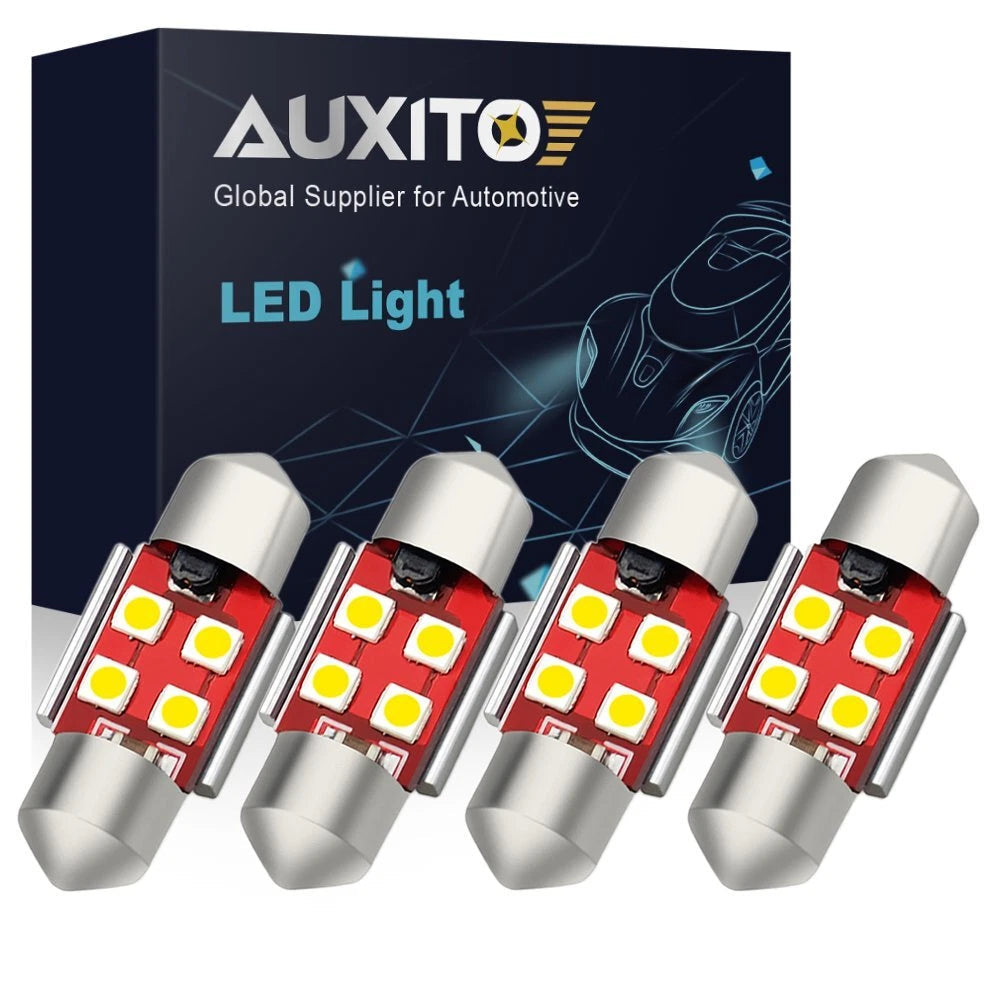 AUXITO 4X Dome Light DE3175 White 6000K Canbus LED Bulb for Toyota Camry 4Runner AUXITO
