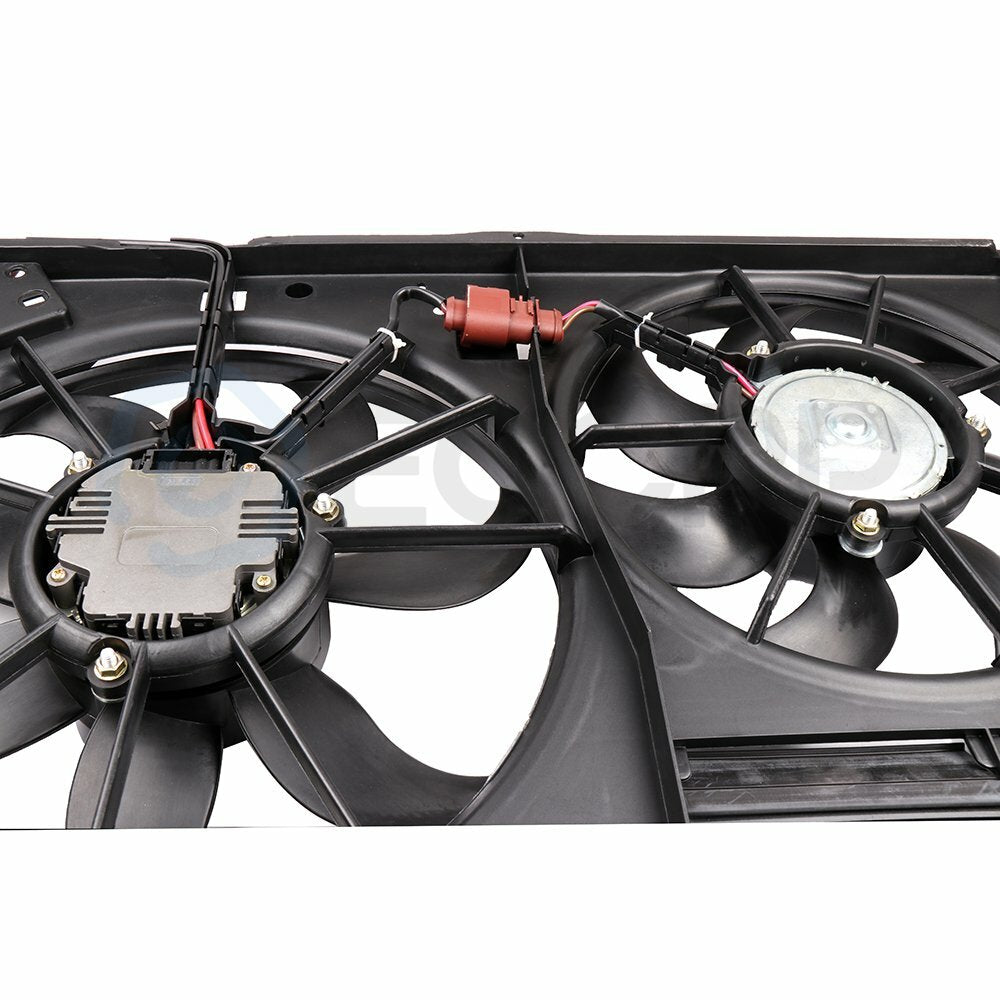 AC Condenser Cooling Fan Kit For 2005-2010 Volkswagen Jetta 2006-2013 Audi A3 6B93BC-57