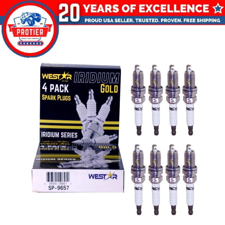 8x spark plugs iridium 90919-01210 SP-9657 SK20R11 3297 compatible with Toyota 6B93BC-57