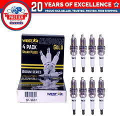 8x spark plugs iridium 90919-01210 SP-9657 SK20R11 3297 compatible with Toyota 6B93BC-57