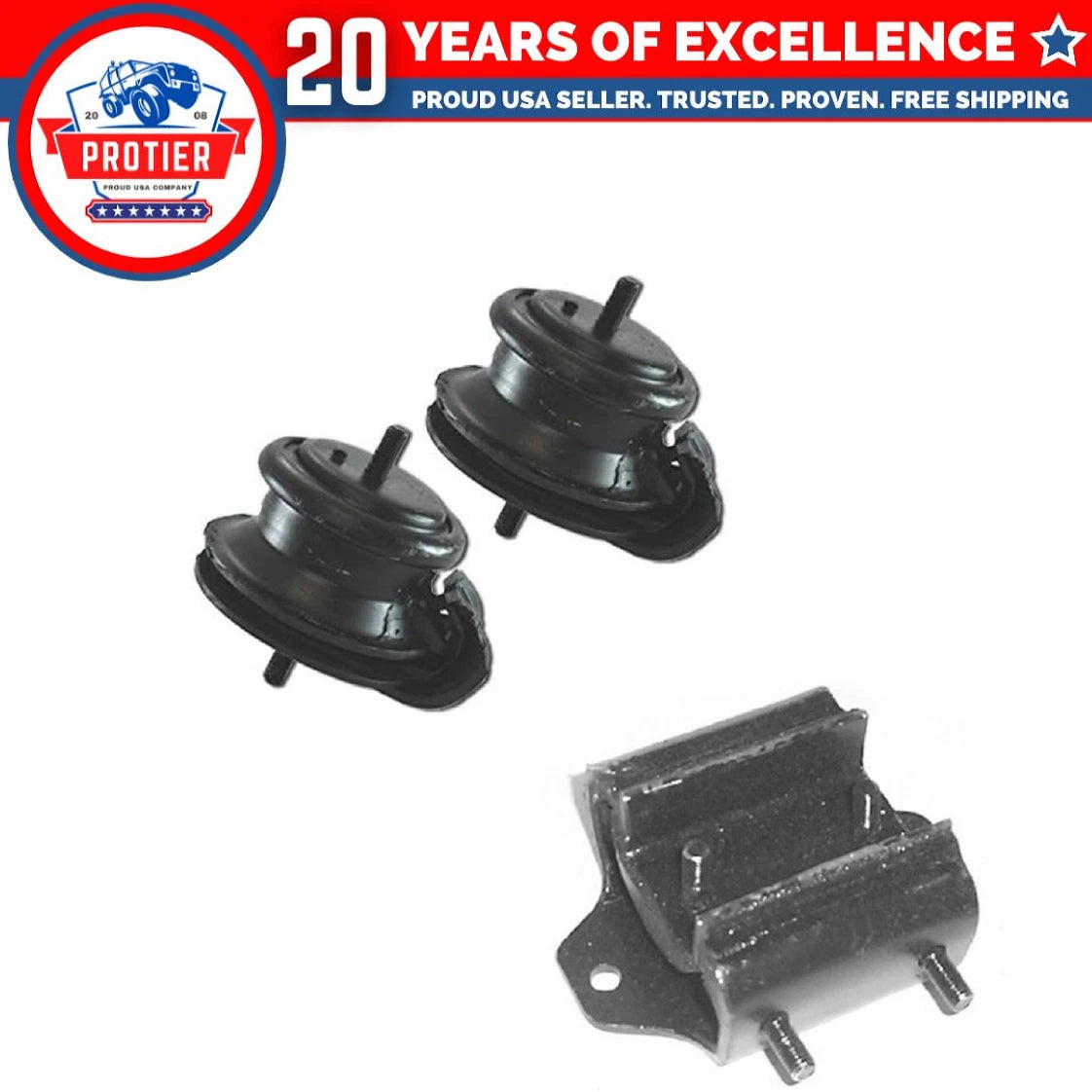 Motor & Trans Mount 3PCS Set for 1990-1996 Nissan 300ZX 3.0L Coupe Turbo Auto 6B93BC-57