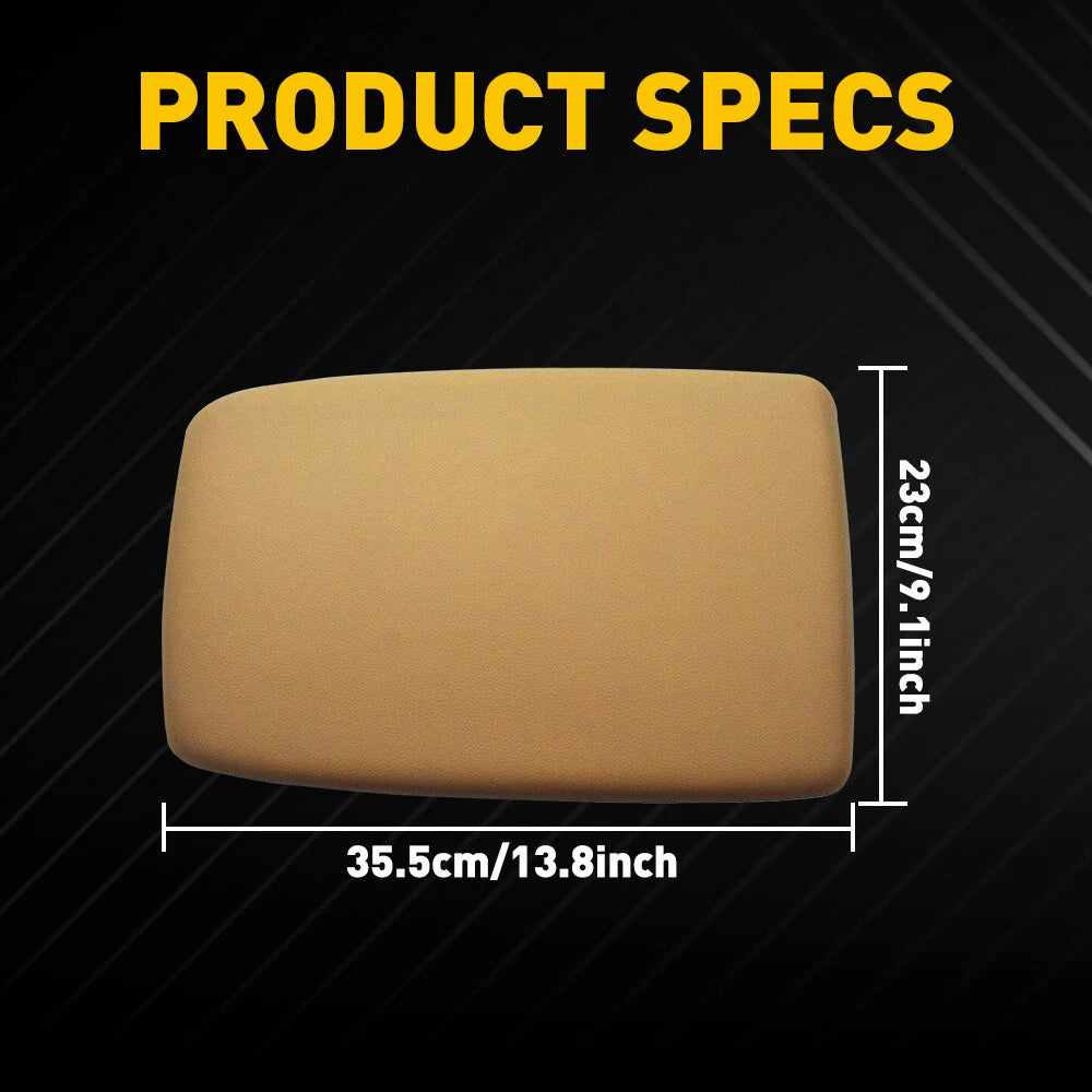 For 08-13 Toyota Highlander Leather Center Console Lid Armrest Cover Beige Tan 6B93BC-57