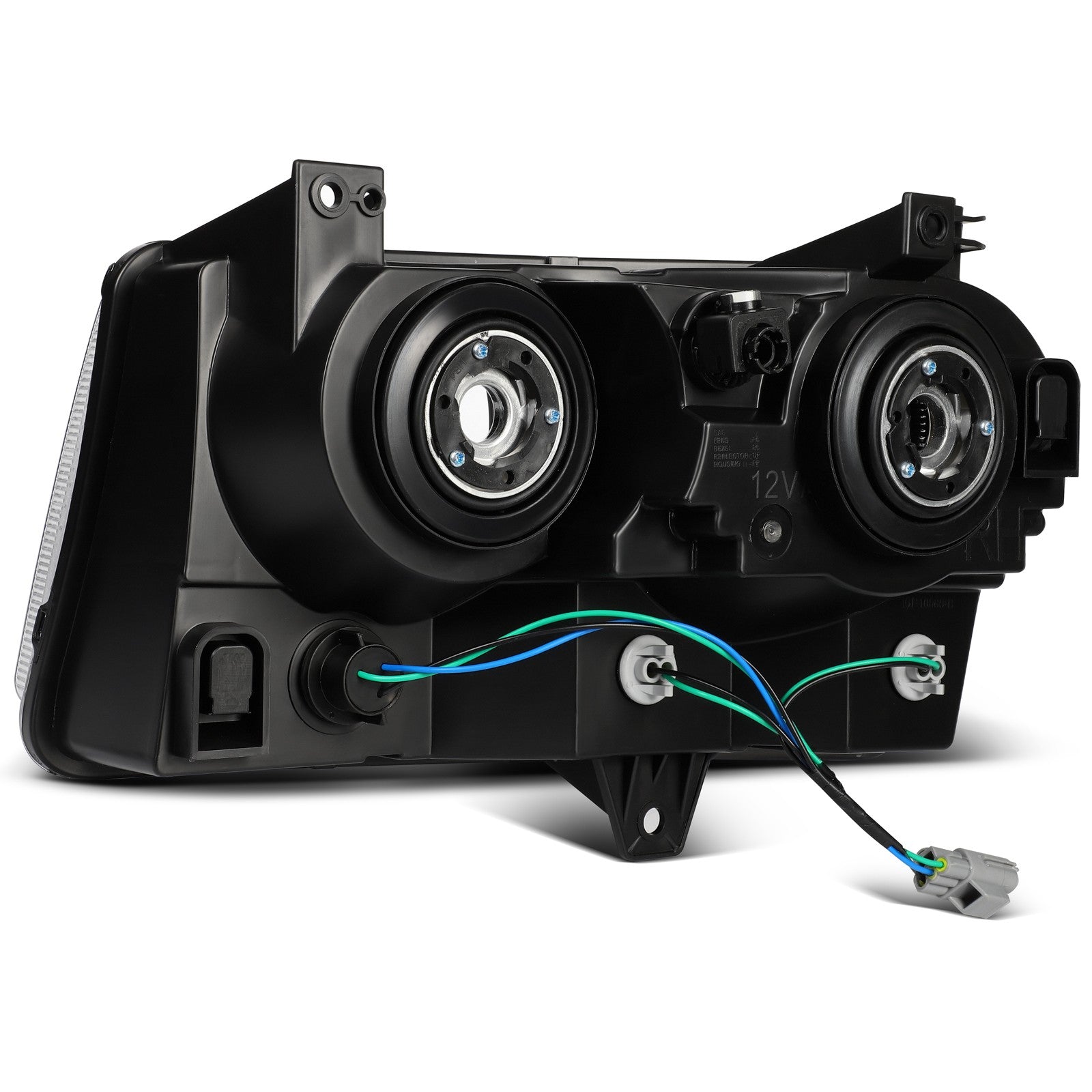 For Chrysler 300 2.7L 3.5L 2005-2010 Black Housing Headlights Assembly Pair 6B93BC-57