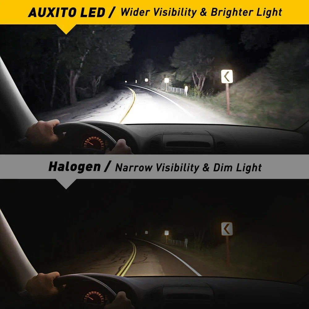AUXITO 9012 LED Headlight Bulb Hi/Low Beam 16000LM 6500K CANBUS Error Free Y13 A AUXITO