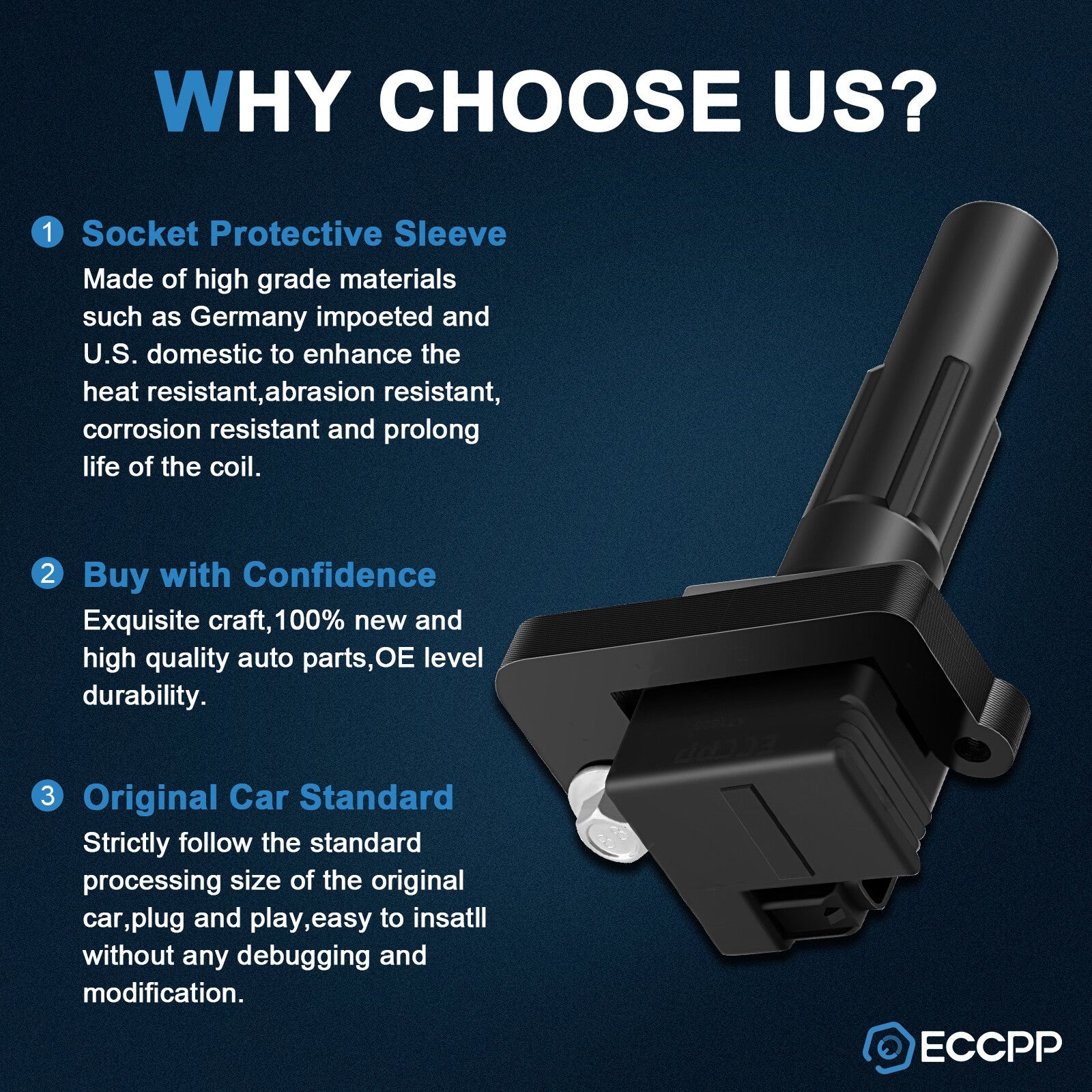ECCPP 4 Ignition Coils For 2005-2009 Subaru Legacy Outback Impreza H4 2.5L 6B93BC-57