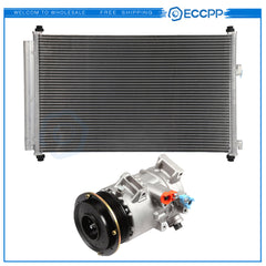 AC Condenser & AC Compressor Cooling Kit For 2006-2008 Toyota RAV4