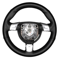 Black Perforated Leather Steering Sew-on Wheel Wrap Cover For Porsche 997 2006