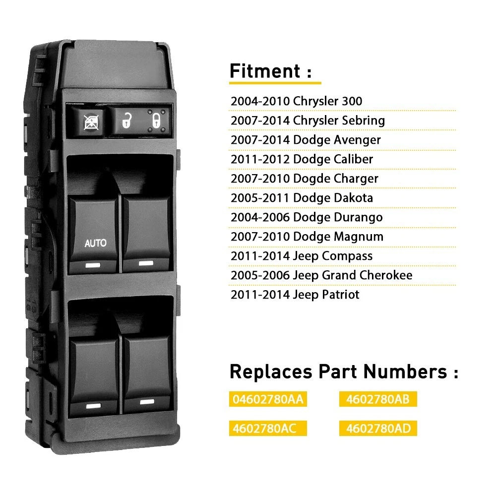 Master Power Window Door Switch For 2011-2014 Jeep Compass/Patriot Driver Side A 6B93BC-57