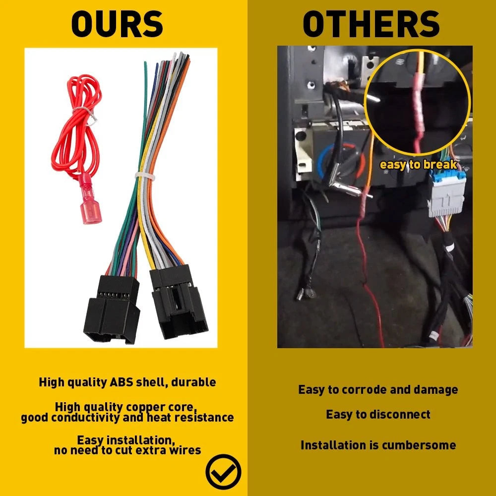 Car Radio Stereo Wiring Harness For 2007-2013 Chevy Silverado 1500 2500 A US 6B93BC-57