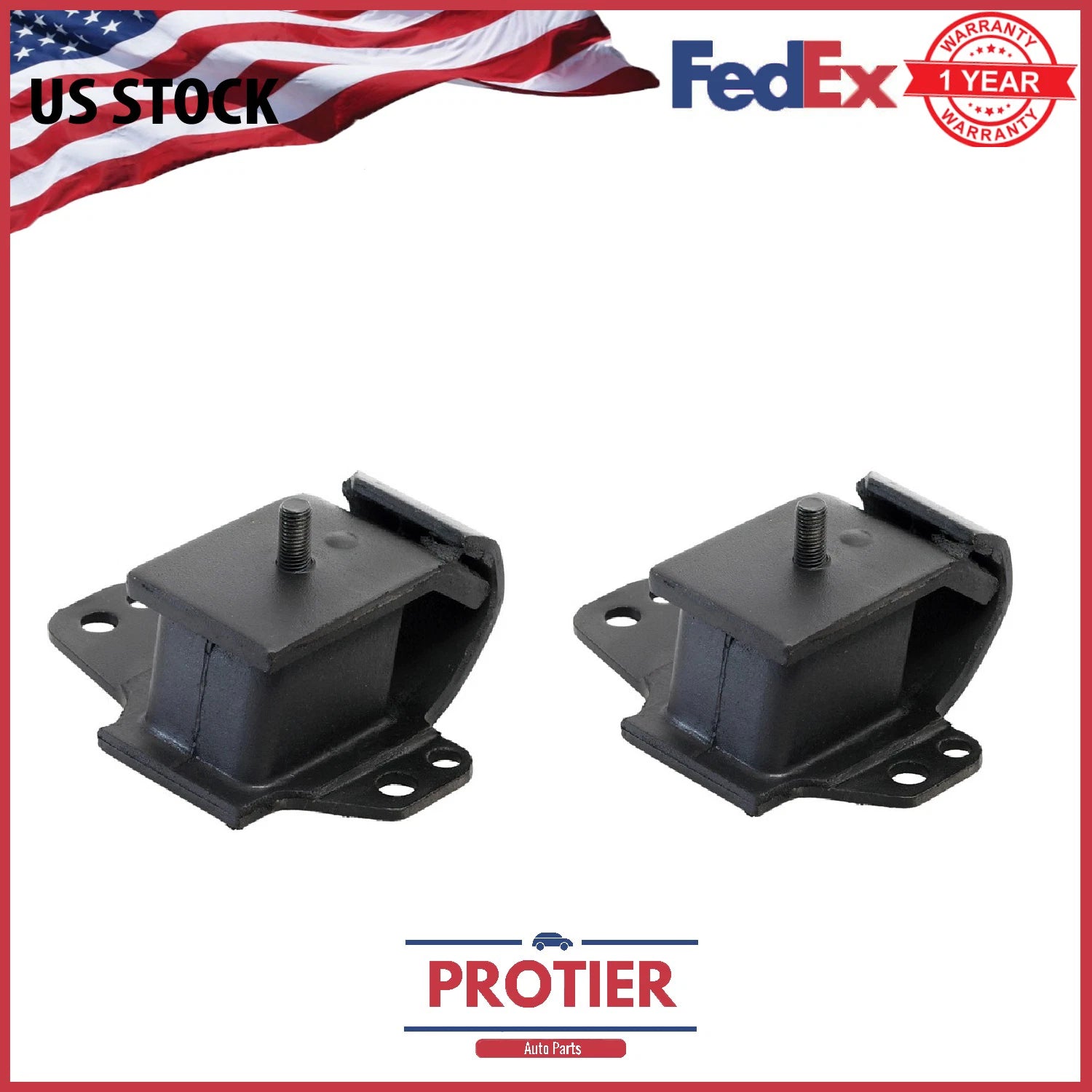 Front L & R Motor Mount 2PCS Set Fit Nissan 720 / D21 / Pickup 2.4L RWD 6B93BC-57