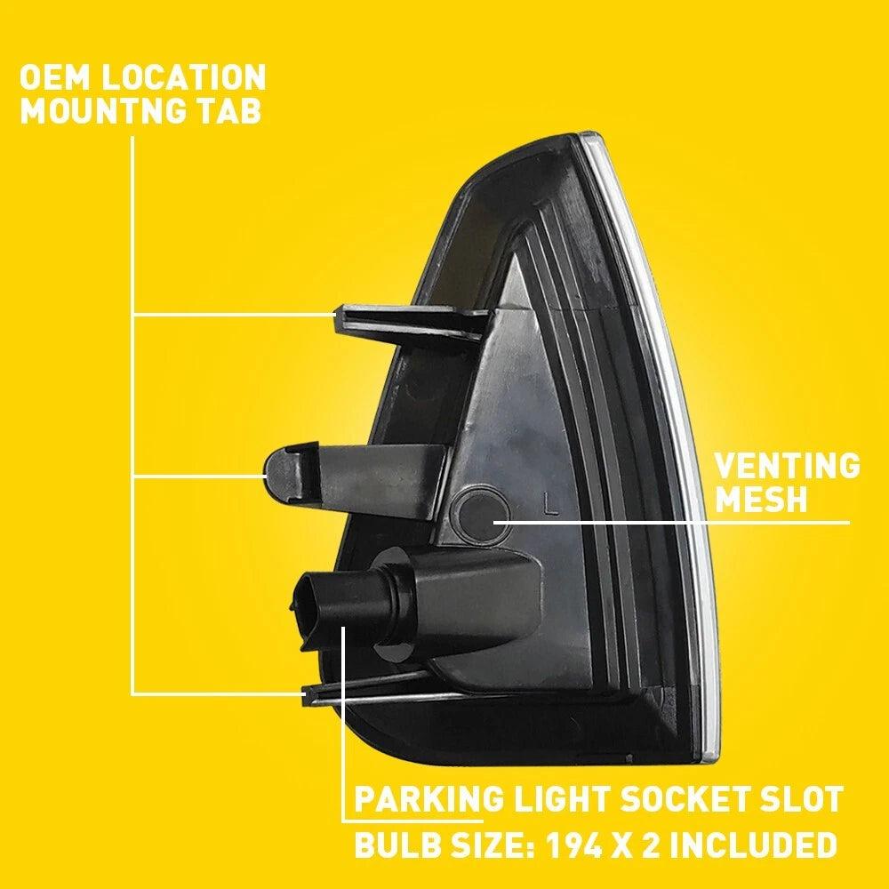 Amber Lens Marker Parking Signal Corner Lights For Housings Dodge 06-10 Charger 6B93BC-57