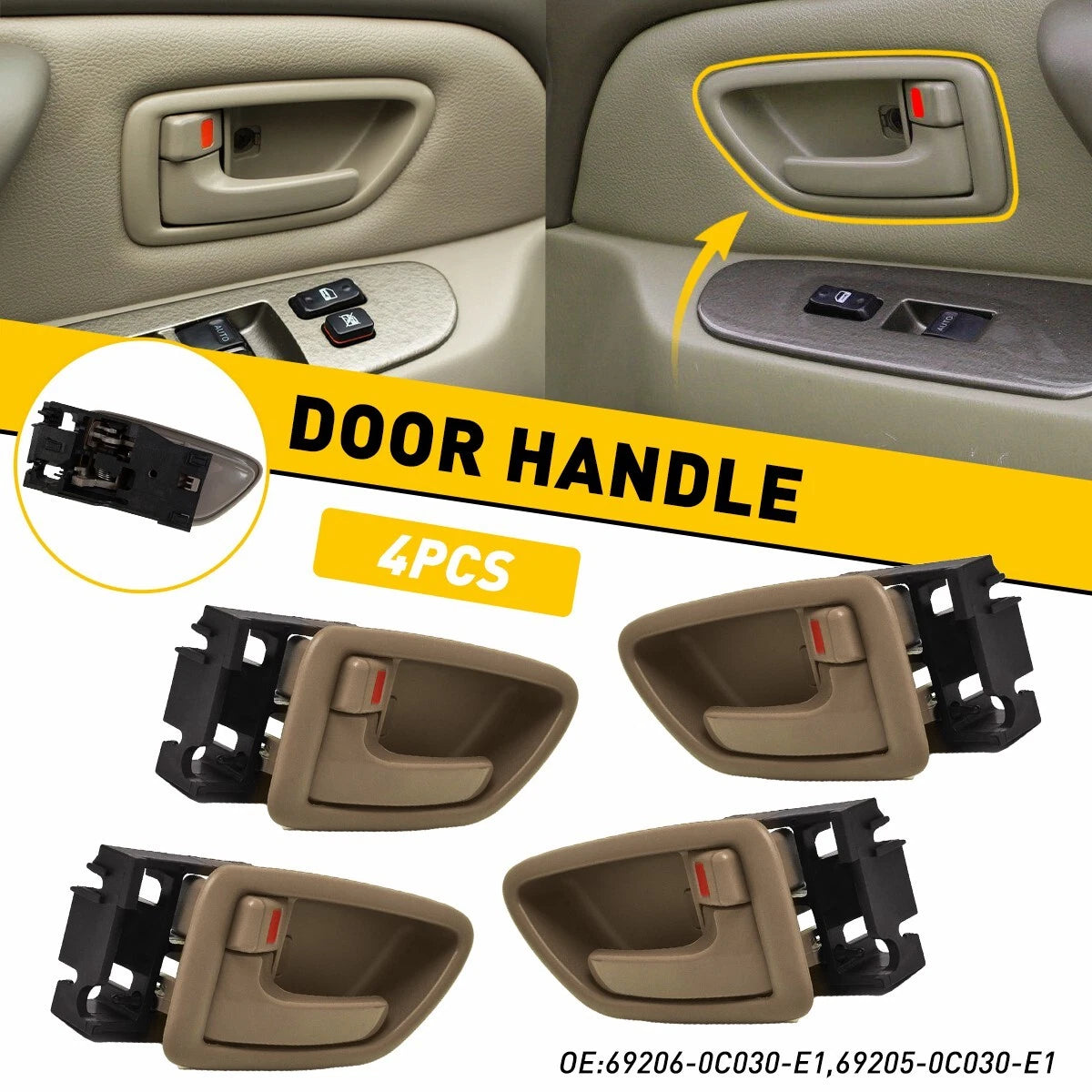 Inside Interior Door Handle Front / Rear for Toyota Sequoia 01-07 Tundra 04-06 A 6B93BC-57
