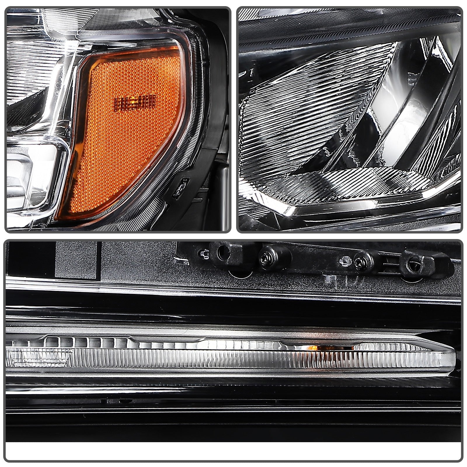 ECCPP Headlights Assembly For Chevrolet Silverado 1500 2019-2021 Pair Black 6B93BC-57