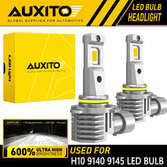 AUXITO H10 LED Headlight Fog Bulbs Conversion Kit High Low Beam Lamp 9145 6500K AUXITO