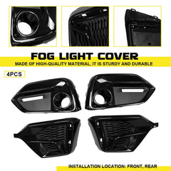 FOR 16-21 CIVIC TYPE R FK8 FACELIFT FRONT REAR BUMPER FOG LIGHT GARNISH COVER EA 6B93BC-57