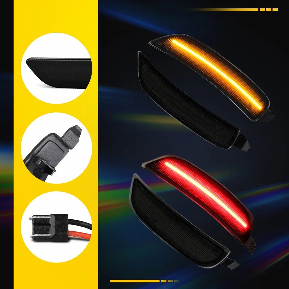 6x For 2016-22 Mazda MX-5 Miata MX5 LED Front Rear Side Marker Lights Smoked EOA 6B93BC-57