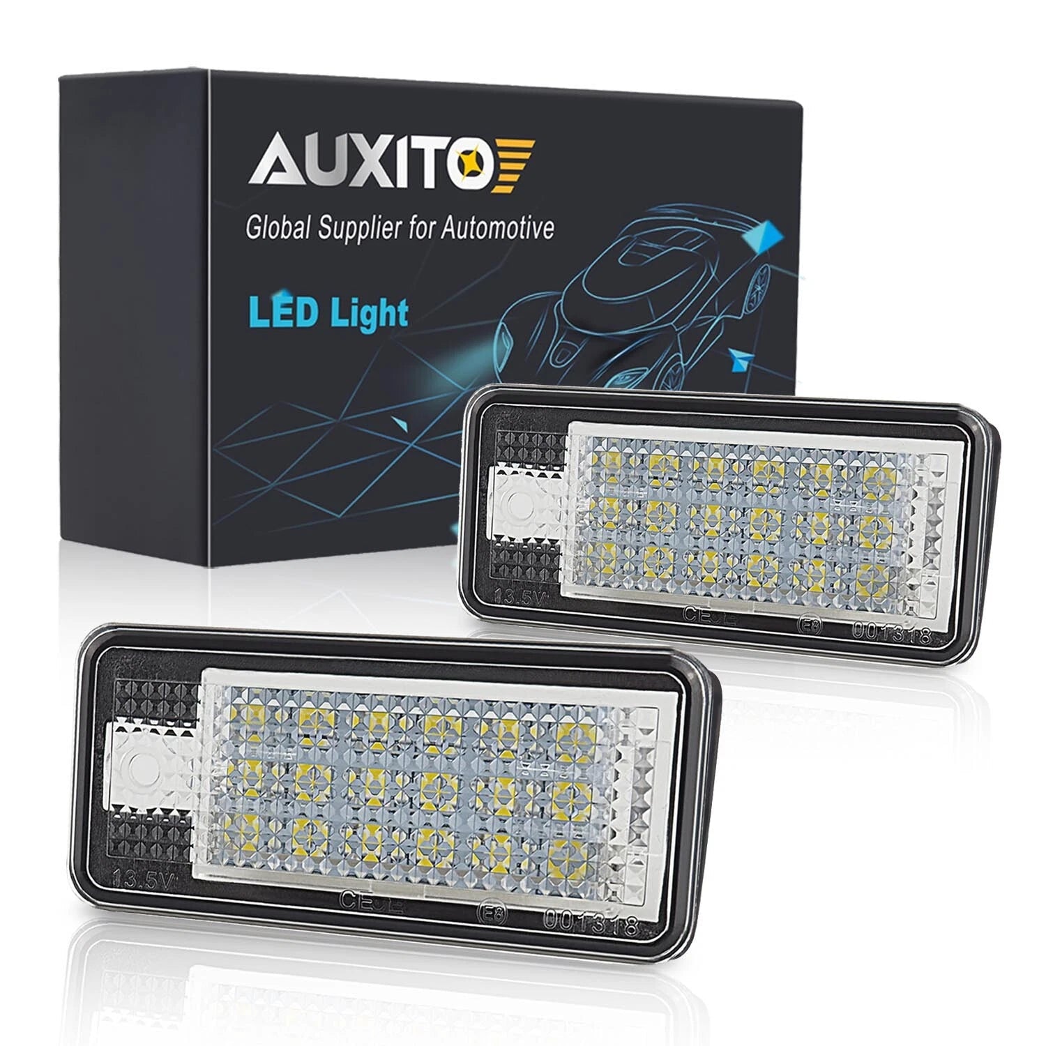 2X CANbus White LED License Plate Light Lamp For Audi A3 A4 A5 A6 A8 Q7 S3 RS4 6B93BC-57