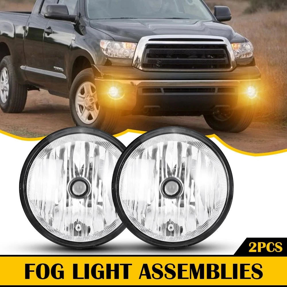 For 2005-2011 Toyota Tacoma 2007-2013 Tundra Clear Fog Light Lamp w/&Bulbs EOA 6B93BC-57