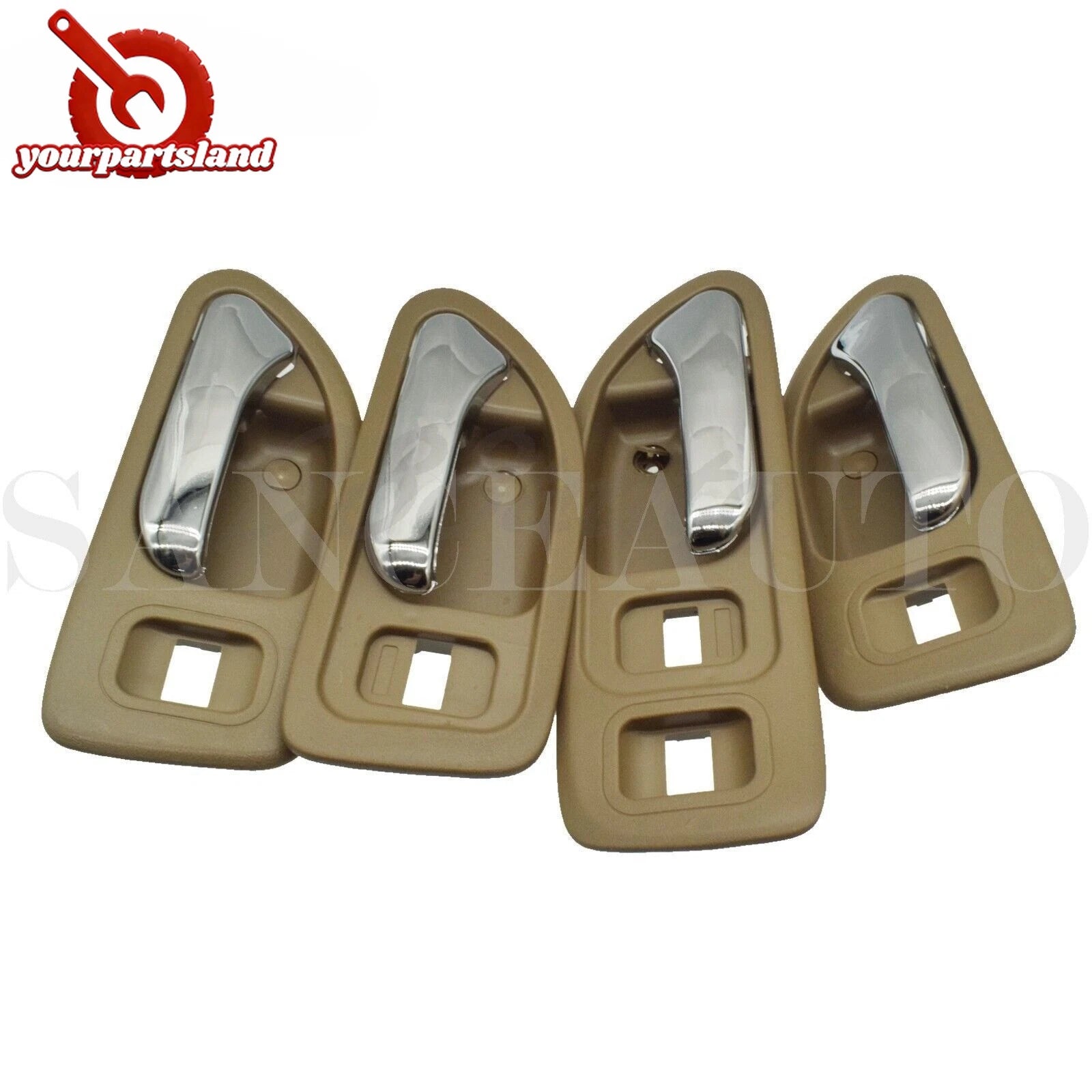 Black/Beige Inside Door Handle Front Rear Left/Right for 1994-1997 Honda Accord 6B93BC-57