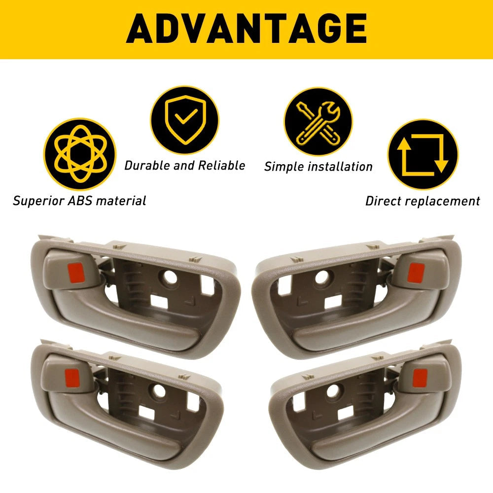 4x Door Handle For Set Toyota 2002-06 Camry & Front Rear Inner 6920533030E Beige 6B93BC-57