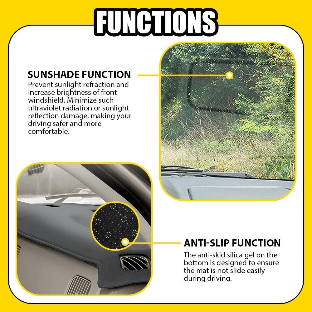 Dash Cover Mat Dashboard Pad Gray For 2002 03 04-2008 Dodge Ram 1500 2500 3500 A 6B93BC-57